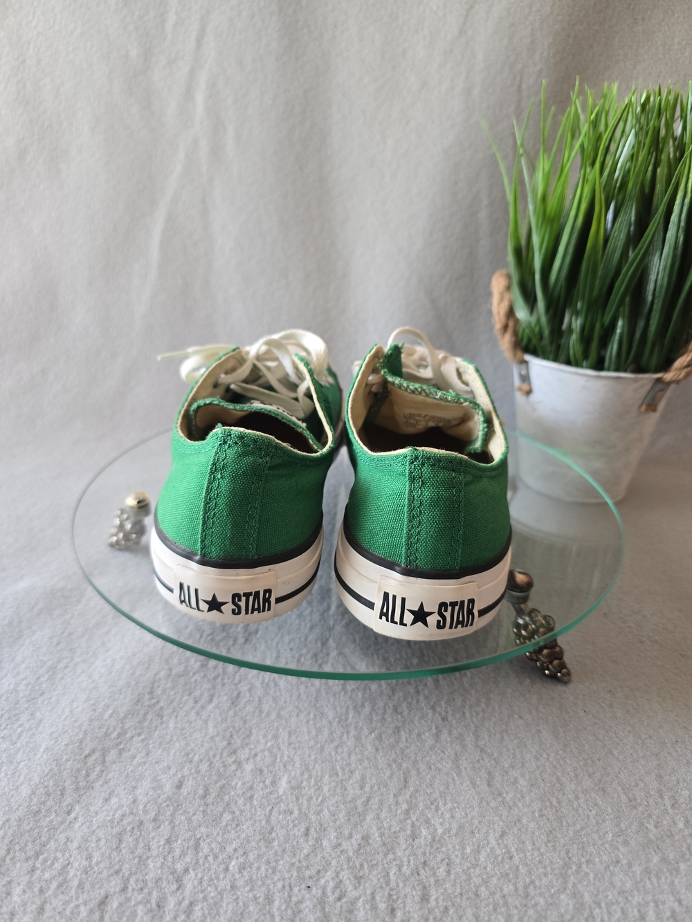 Unisex Converse Green Low-Top Canvas Sneakers M6 W8 - Picture 4 of 6